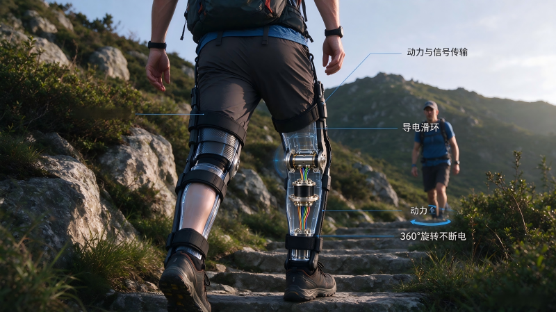 导电滑环助力外骨骼登山.png